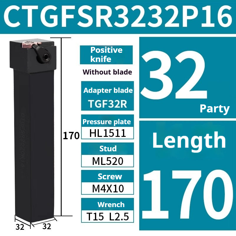 1014-OD shallow groove toolholder CTGFSR1616/2020K16 Circlip groove cutter handle CNC lathe cross-mounted nesting machine Shandong Denso Pricision Tools Co.,Ltd.